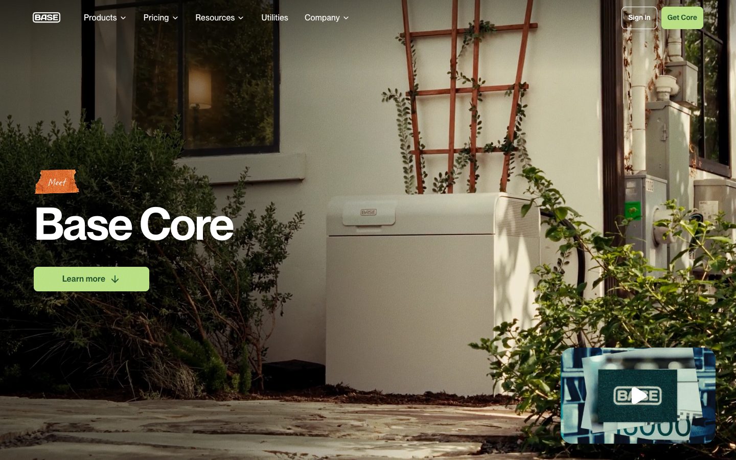 Base Core — pagina principală